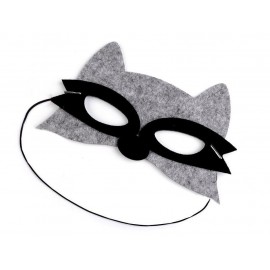 Dětská karneval. maska - škraboška šedý mýval