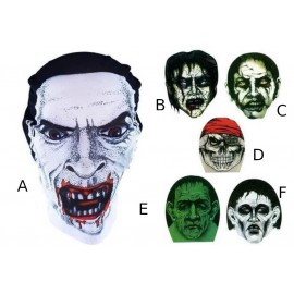 Maska Halloweenská textilní 6 druhů