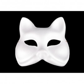 Karnevalová maska k domalování liška (kočka)