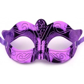 Karnevalová maska - škraboška 2 fialová purpura