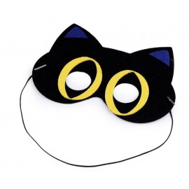 Dětská karneval. maska - škraboška černá kočka