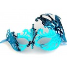 Karnevalová maska - škraboška 6 tyrkys 