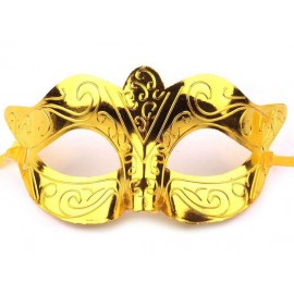 Karnevalová maska - škraboška zlatá
