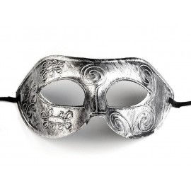 Karnevalová maska - škraboška stříbrná