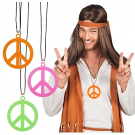 Barevný přívěsek hippie, plastový