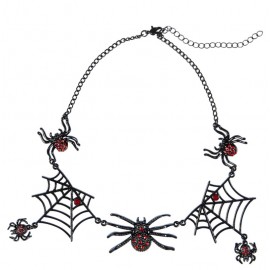 Náhrdelník s pavouky a pavučinami