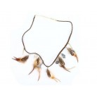 Indiánský náhrdelník s bažantím peřím