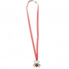 Náhrdelník pavouk červený na mašli