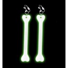 Náušnice pravěké s kostmi svítící ve tmě HALLOWEEN