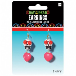 Halloweenské náušnice Day of the Dead