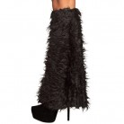 Plyšové návleky na nohy černé