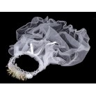 Párty závoj na rozlučku se svobodou bílý, zelený