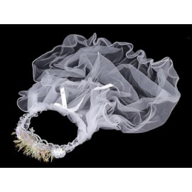 Párty závoj na rozlučku se svobodou bílý, zelený