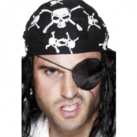Pirátská záslepka saténová
