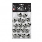 Halloweenské lebky 18 ks