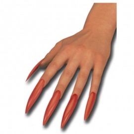 Nehty nalepovací červené, 10 ks