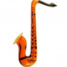 Oranžový nafukovací saxofon