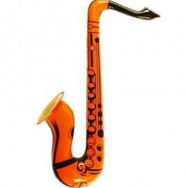 Oranžový nafukovací saxofon