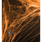 Pavučina s pavouky - oranžová