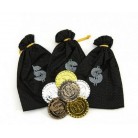 Pirátský měšec 3 ks s dukáty