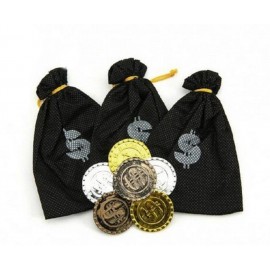 Pirátský měšec 3 ks s dukáty