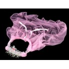 Párty závoj na rozlučku se svobodou růžová