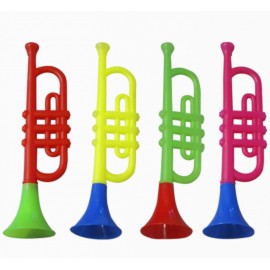 Klaunská plastová barevná trumpeta