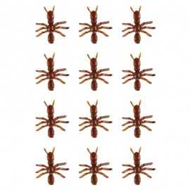 Plato 12 zrzavých plastových mravenců