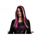 Paruka Čarodějnice černo růžová