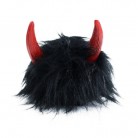 Paruka čert černá s rohy