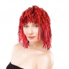 Paruka staniolová červená
