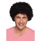 Černá kudrnatá paruka