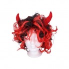Čertovská paruka s rohy Wiky krátká