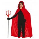 Dětský plášť - červený s kapucí