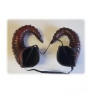 Zahnuté čertovské rohy - 20 cm