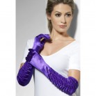 Rukavice nařasené fialové