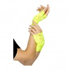 Krajkové rukavice bez prstů zelené