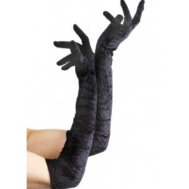Sametové rukavice černé 53 cm