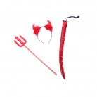 Čertovská sada s čelenkou a hůlkou