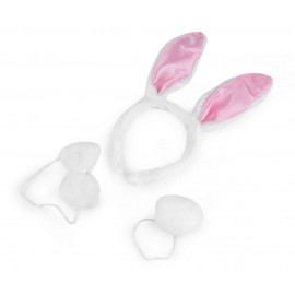 Karnevalová sada zajíc bílá