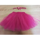 Sukýnka s čelenkou růžovo-červená