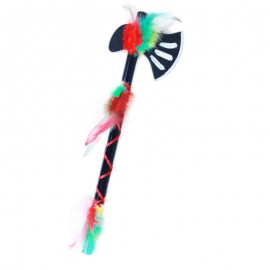 Plastová sekera indiánská s peřím