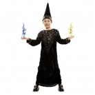 Dětský kostým čaroděj černostříbrný 7-9 let