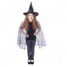 Kostým čaroděj - čarodějnice s pláštěm + kloboukem / HALLOWEEN
