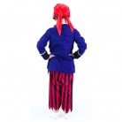 Dětský kostým pirát modrý s šátkem (S)