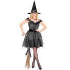 Kostým čarodějnice s pavoučím potiskem vel. L
