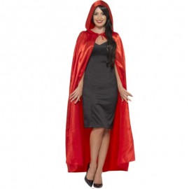 Plášť s kapucí červený