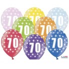 Latexový balonek s potiskem čísla 70 - 30 cm