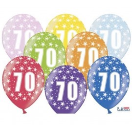 Latexový balonek s potiskem čísla 70 - 30 cm