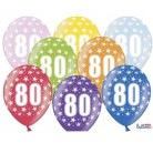 Latexový balonek s potiskem čísla 80 - 30 cm